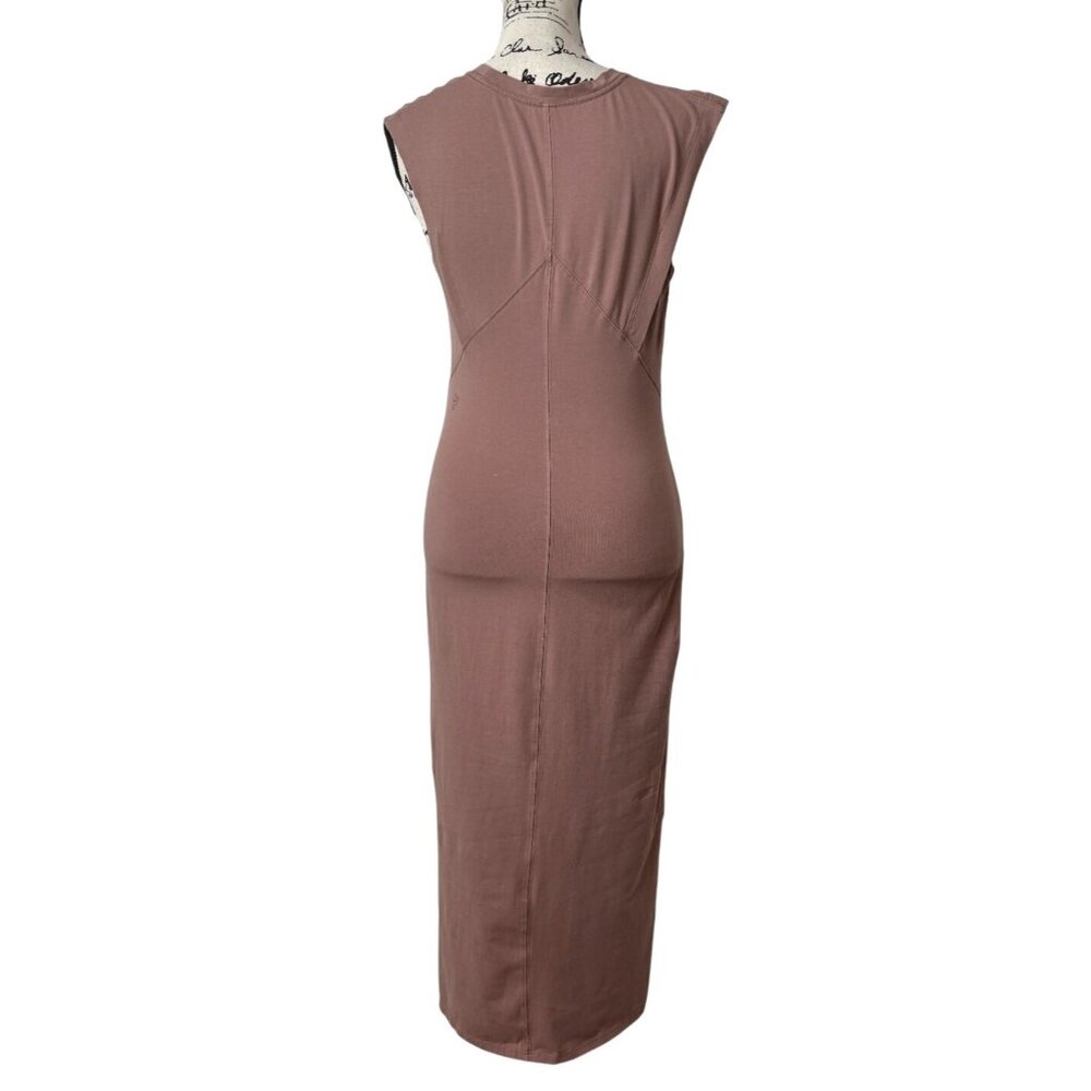 Public Rec Womens Size XS Midi Dress Sleeveless Stretchy Pink Mauve Pima Cotton - Picture 3 of 7